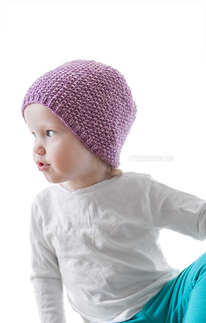 Easy Seed Stitch Baby Hat
