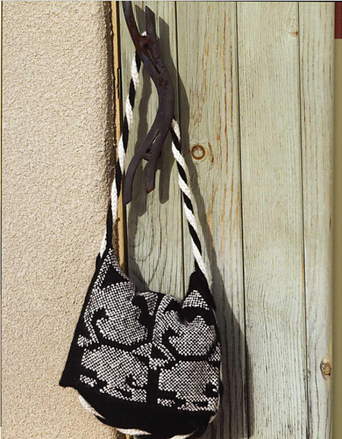 Black and white handbag