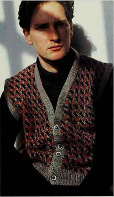 Basketwork-check Waistcoat