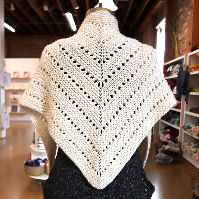 Garter Eyelet Shawl No. 1