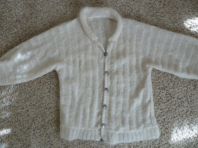 Sideways-Knit Textured Dolman Cardigan