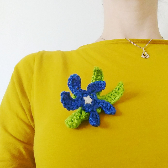 Gentian Flower brooch