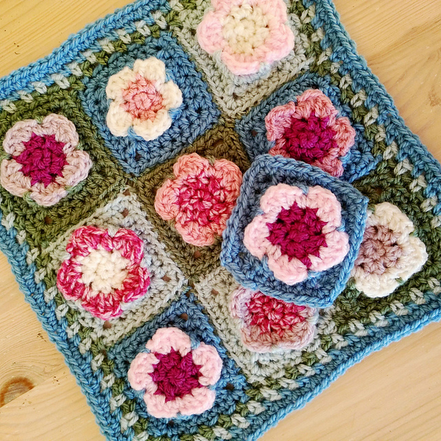 Patchwork Blossom Granny Square
