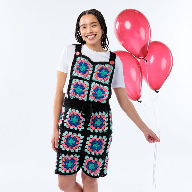 Granny Crochet Shortalls