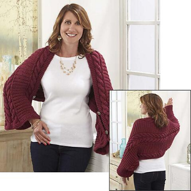 Fireside Cabled Shawl
