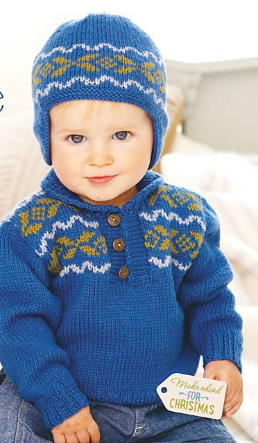 Little Boy Blue Sweater and Hat