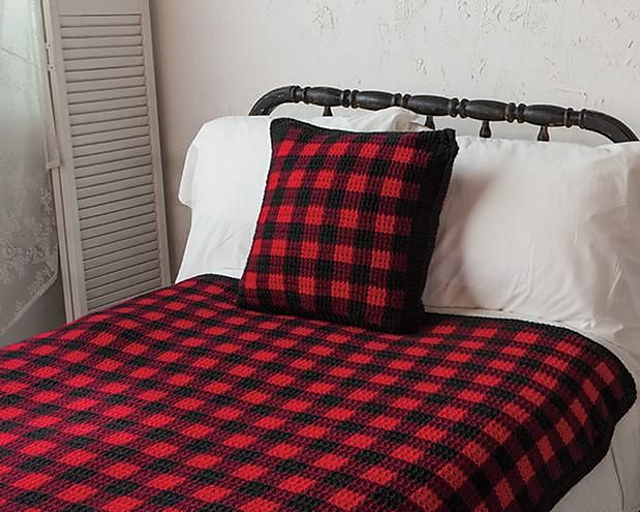 Fireside Gingham Afghan