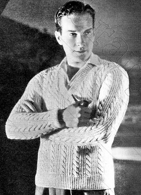 Man's Cable-Stitch Sweater No. 2549