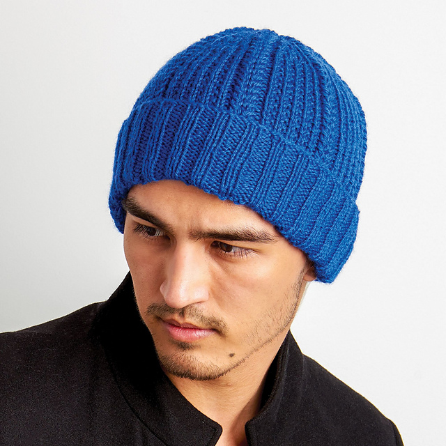 Cable and Rib Knit Hat