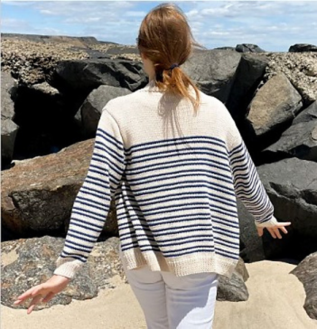 Coastal Striped Cardigan