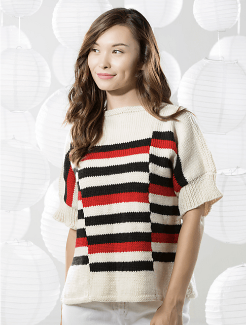 Offset Stripe Pullover