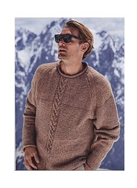 M03 Herrenraglanpullover mit Zopf