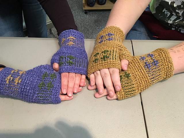 Heather Tweed Fingerless Mitts
