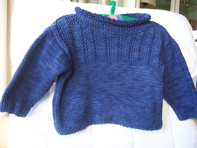 moss stitch and rib tunic