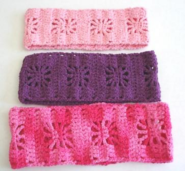 Cate's soft, stretchy spider stitch hairband