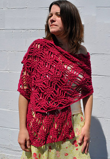 Spider Lattice Stole (Aran)