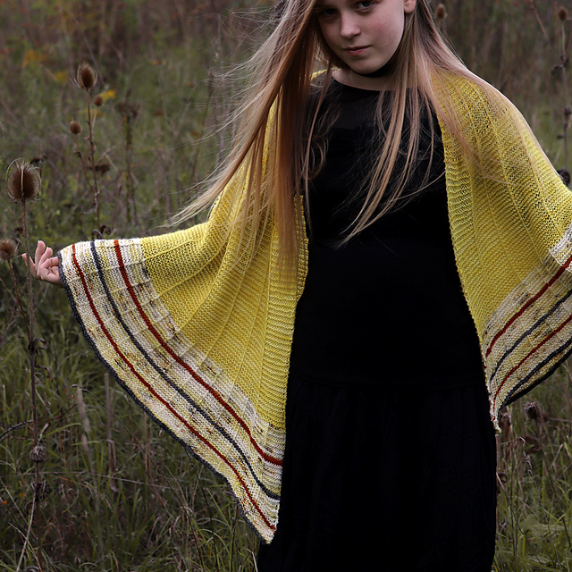 Yellow Slice Shawl