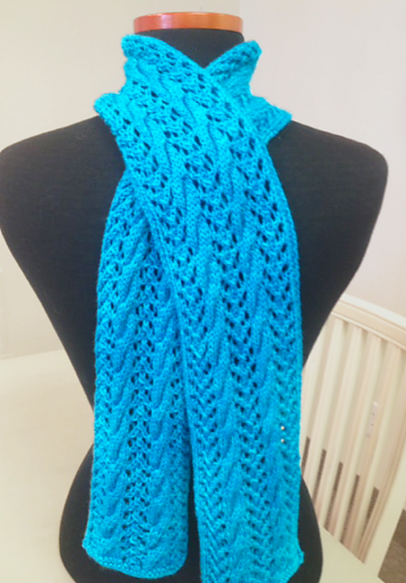 Feminine Mystique Lace and Cable Scarf