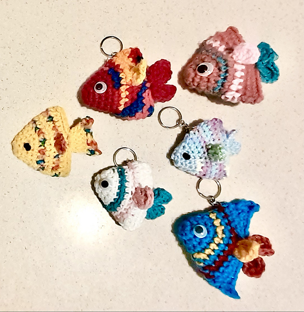 Tropical Fish Ornament,Key Fob