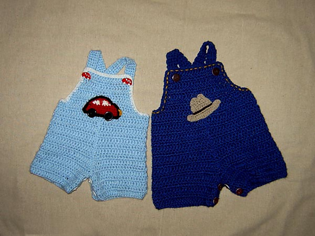 Baby Overalls with Appliques