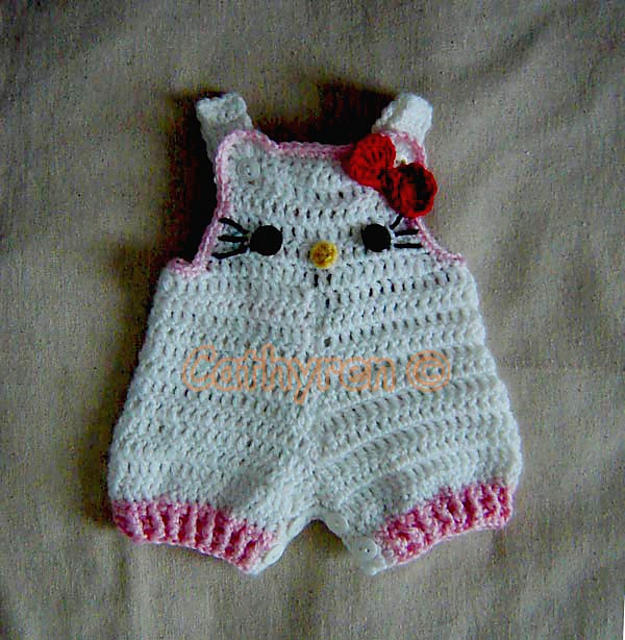 Hello Kitty Baby Girl Overalls shorties