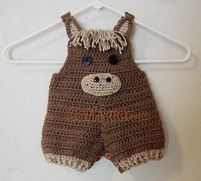 Baby Pony Overall Shorties