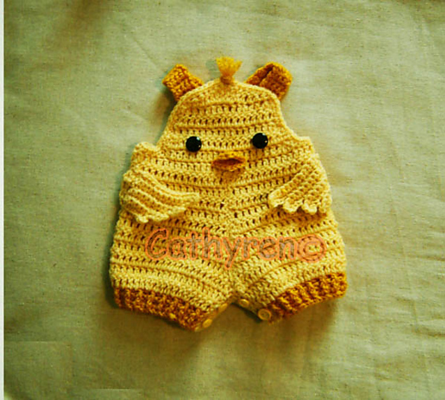 Baby Chick Overall Shorts
