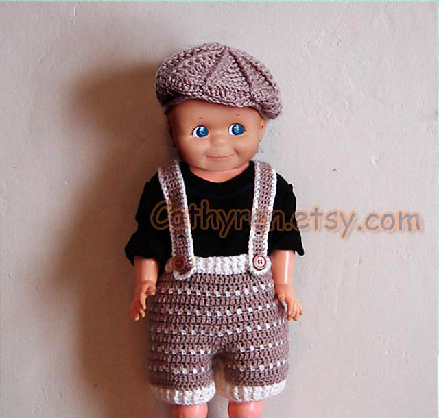 Baby Golfer Hat and Shorts Set
