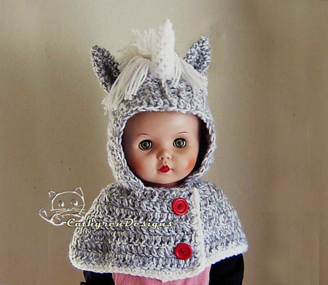 Hooded Unicorn Cowl, Capelet
