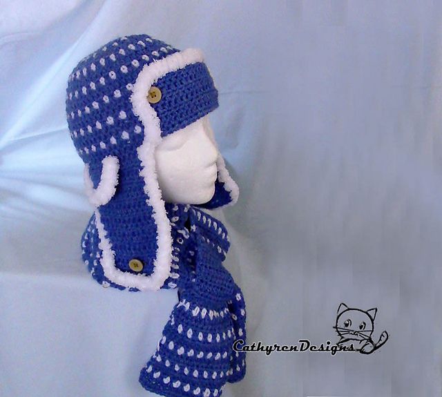Aviator Hat and Scarf Set
