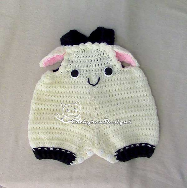 Little Lamb Overall Romper
