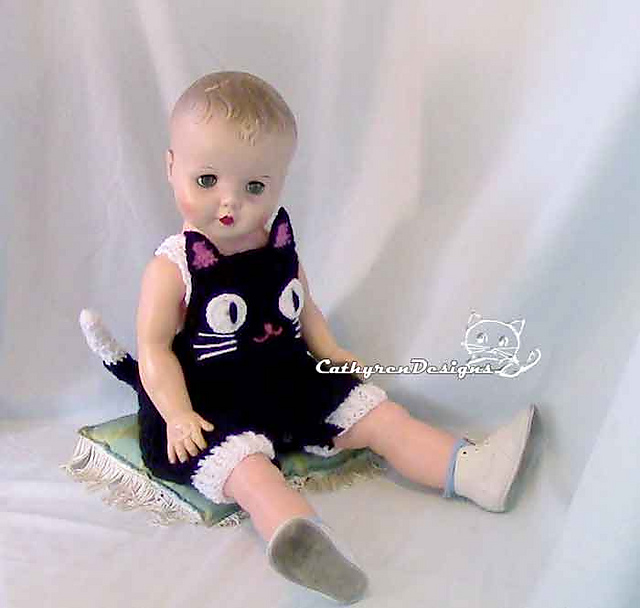 Baby Black Cat Overall