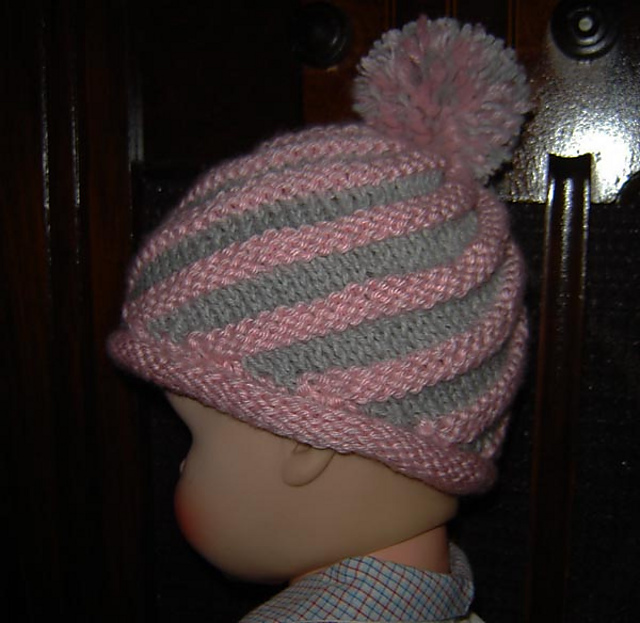 Spiral Hat with Pom-pom