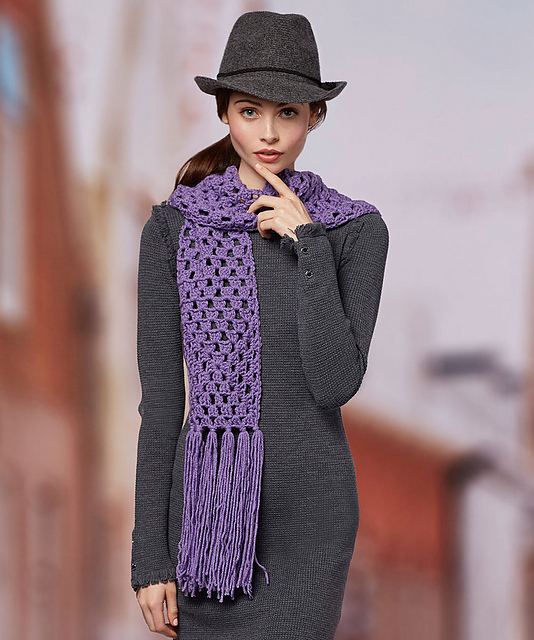 Easy Granny Square Scarf