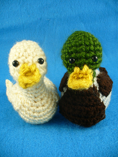 Crochet Mallard or White duck Amigurumi