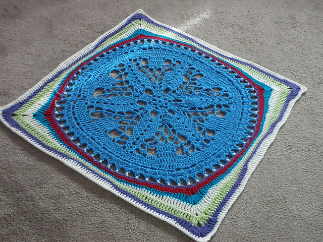 How to Square Zooty Owls Starflower Mandala