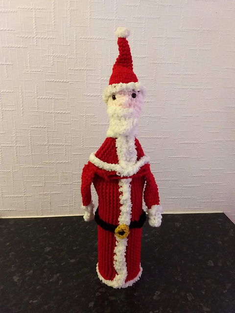 Santa Wine Bottle Cover