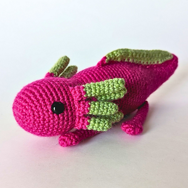 Addie the Dragon Fruit Axolotl