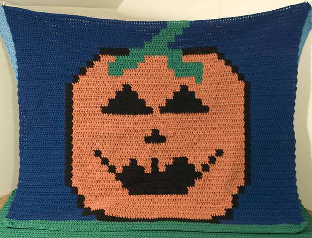 Pumpkin Stroller Blanket