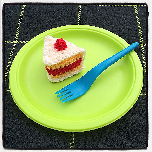 Play Food Cherry Cake Slice