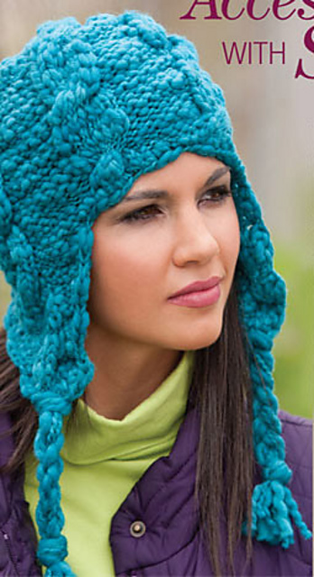Cabled Earflap Hat