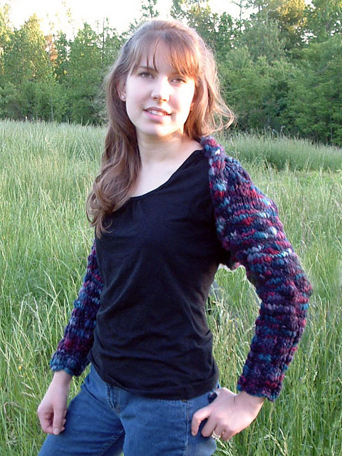 Cable Edged Chunky Shrug
