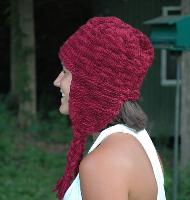 Garter and Stockinette Earflap Hat
