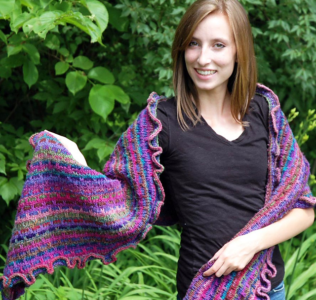 Slip Stitch Ruffled Shawl