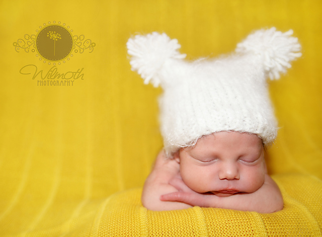 Fuzzy, White Newborn Hat