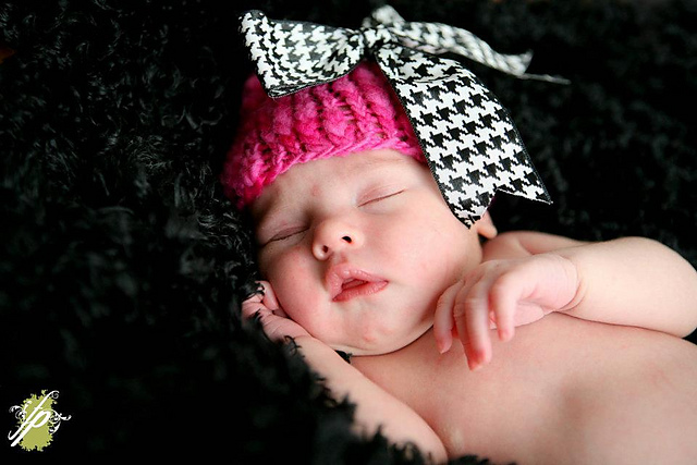 Newborn Pink Houndstooth