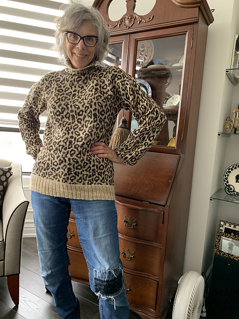 #23 Animal Skin Motif Pullover