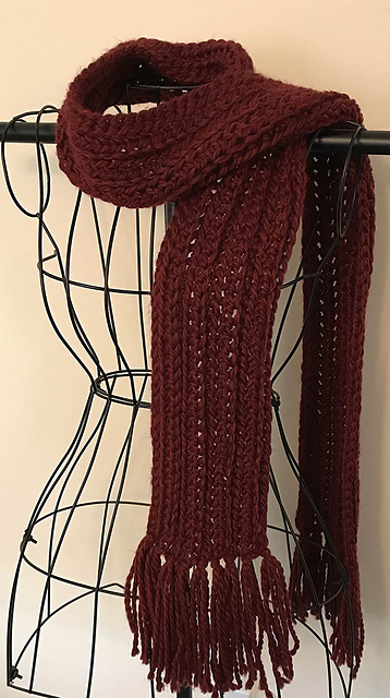 Ribbed Holiday Scarf