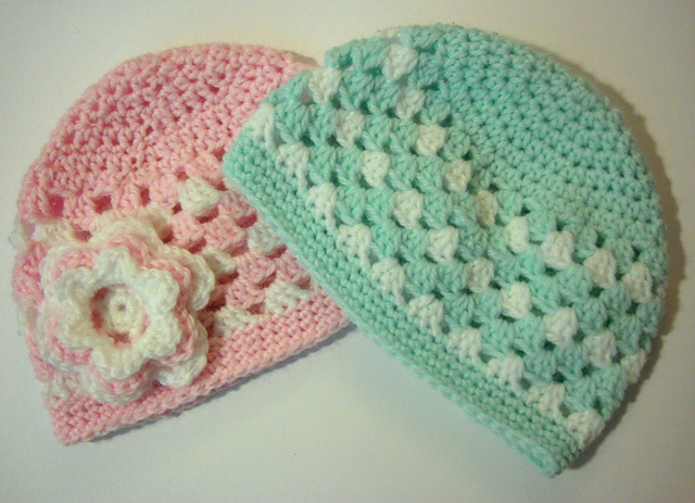Granny Stripe Baby Hat