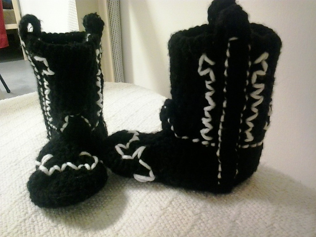 Black Baby Cowboy Boots